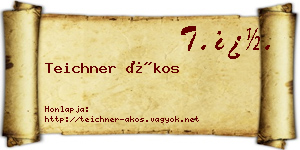 Teichner Ákos névjegykártya